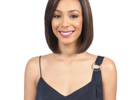 Bobbi Boss 100% Human Hair Sleek Bob Lace Front Wig - MHLF405 HH FLORA Fashion