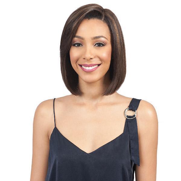 Bobbi Boss 100% Human Hair Sleek Bob Lace Front Wig - MHLF405 HH FLORA Fashion