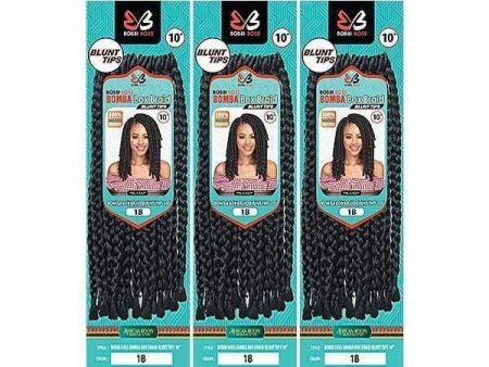 [3 Pack Deal] Bobbi Boss African Roots Collection Crochet Braid - BOMBA BOX BRAID BLUNT TIPS 10  Online Hot Sale