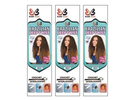 [3 Pack Deal] Bobbi Boss African Roots Collection Crochet Braid - BRAZILIAN DEEP TWIST 18  Cheap