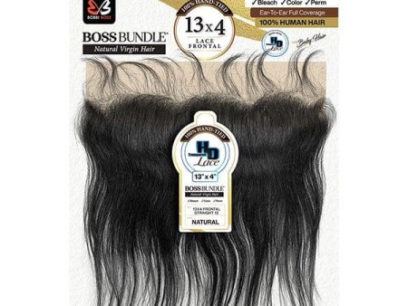 Bobbi Boss 100% Virgin Human Hair Boss Bundle 13x4 Swiss Lace Frontal Closure - STRAIGHT 12  Online Hot Sale