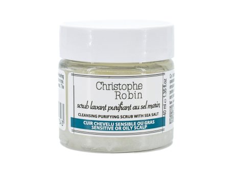 Christophe Robin Cleansing Purifying Scrub with Sea Salt 1.3oz - New on Sale