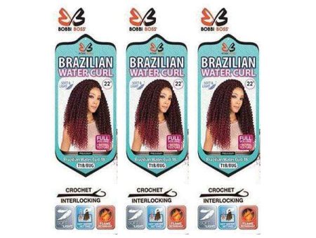 [3 Pack Deal] Bobbi Boss African Roots Collection Crochet Braid - BRAZILIAN WATER CURL 22  Online now