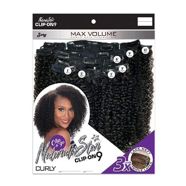 Zury Sis Naturali Star Human Hair Blend Clip On 9 Weave - NAT HB CLIP ON CURLY 10  Online now