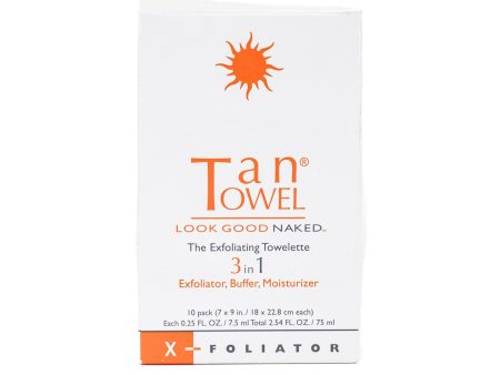 Tan Towel 3 in 1 Exfoliating Towelette 10 Pack - Imperfect Box For Discount