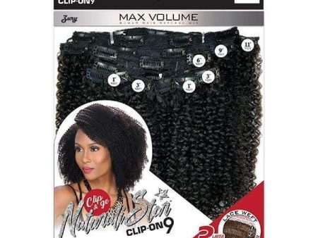 Zury Sis Naturali Star Human Hair Blend Clip On 9 Weave - NAT HB CLIP ON KINKY 10  on Sale