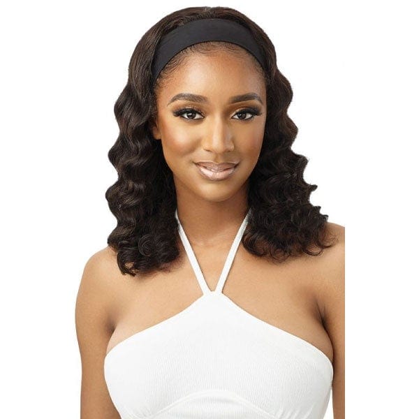 Outre 100% Human Hair Headband Wig - BODY CURL 16  For Discount