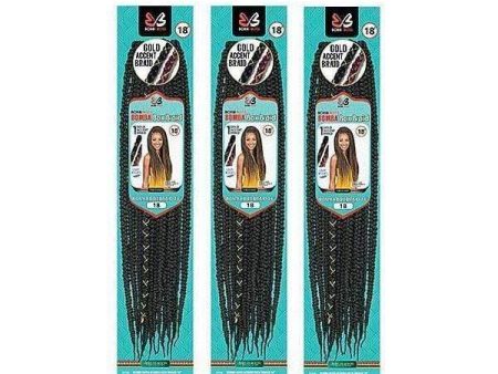 [3 Pack Deal] Bobbi Boss African Roots Collection Crochet Braid - BOMBA BOX BRAID 18  Online Hot Sale