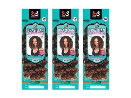 [3 Pack Deal] Bobbi Boss African Roots Collection Crochet Braid - BRAZILIAN FRENCH WAVE 10  Hot on Sale