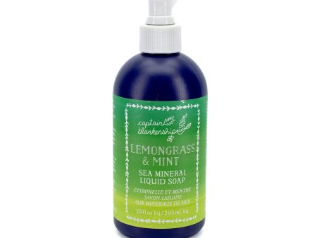 captain blankenship Lemongrass & Mint Sea Mineral Liquid Soap 10oz - New Fashion