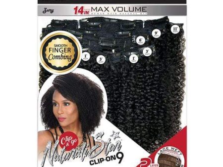 Zury Sis Naturali Star Human Hair Blend Clip On 9 Weave - NAT HB CLIP ON KINKY14  - Clearance For Discount