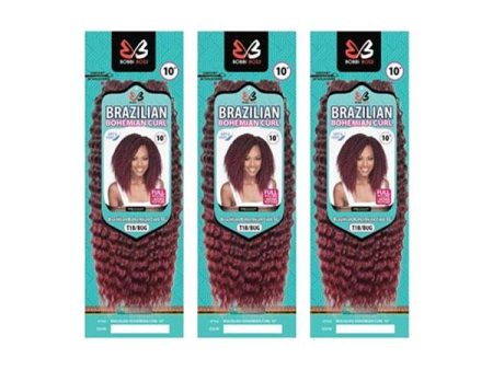 [3 Pack Deal] Bobbi Boss African Roots Collection Crochet Braid - BRAZILIAN BOHEMIAN CURL 10  Online Sale