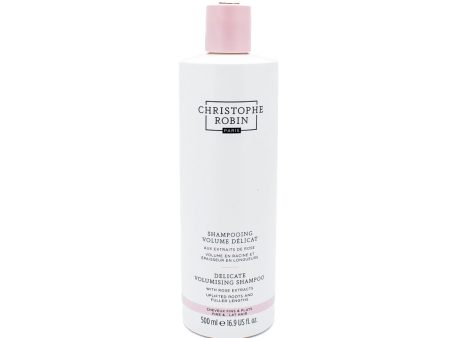 CHRISTOPHE ROBIN Delicate Volumizing Shampoo with Rose Extracts 16.9oz - Missing Pump on Sale