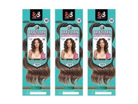 [3 Pack Deal] Bobbi Boss African Roots Collection Crochet Braid - BRAZILIAN OCEAN WAVE 10  Hot on Sale